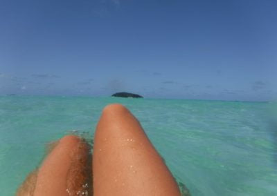 photo of a whitsundays island taken from the beach