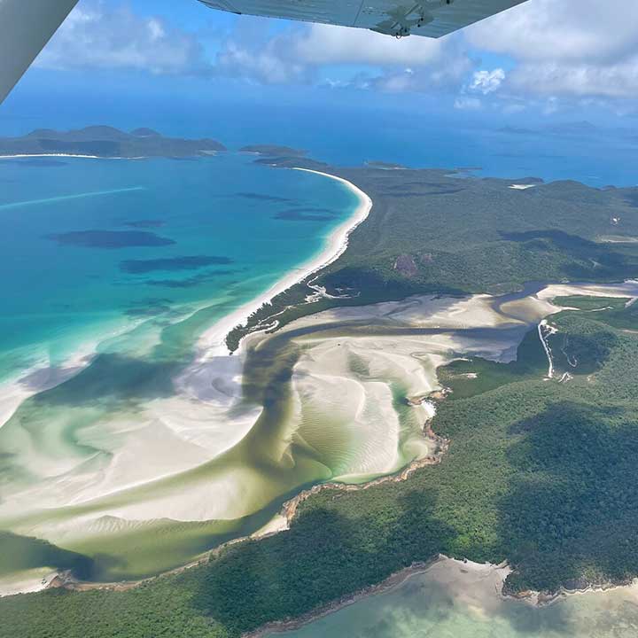 Reef + Whitehaven Beach Whitsundays Scenic Flight (70 Min)