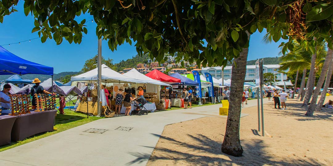 Stalls at the Whitsundays  and Airlie Beach Markets