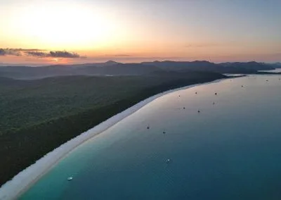 Sunset over Whitehaven Beach