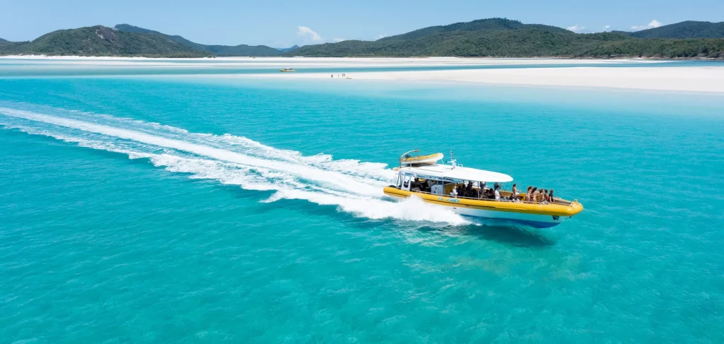 Big Fury boat passing Hill Inlet